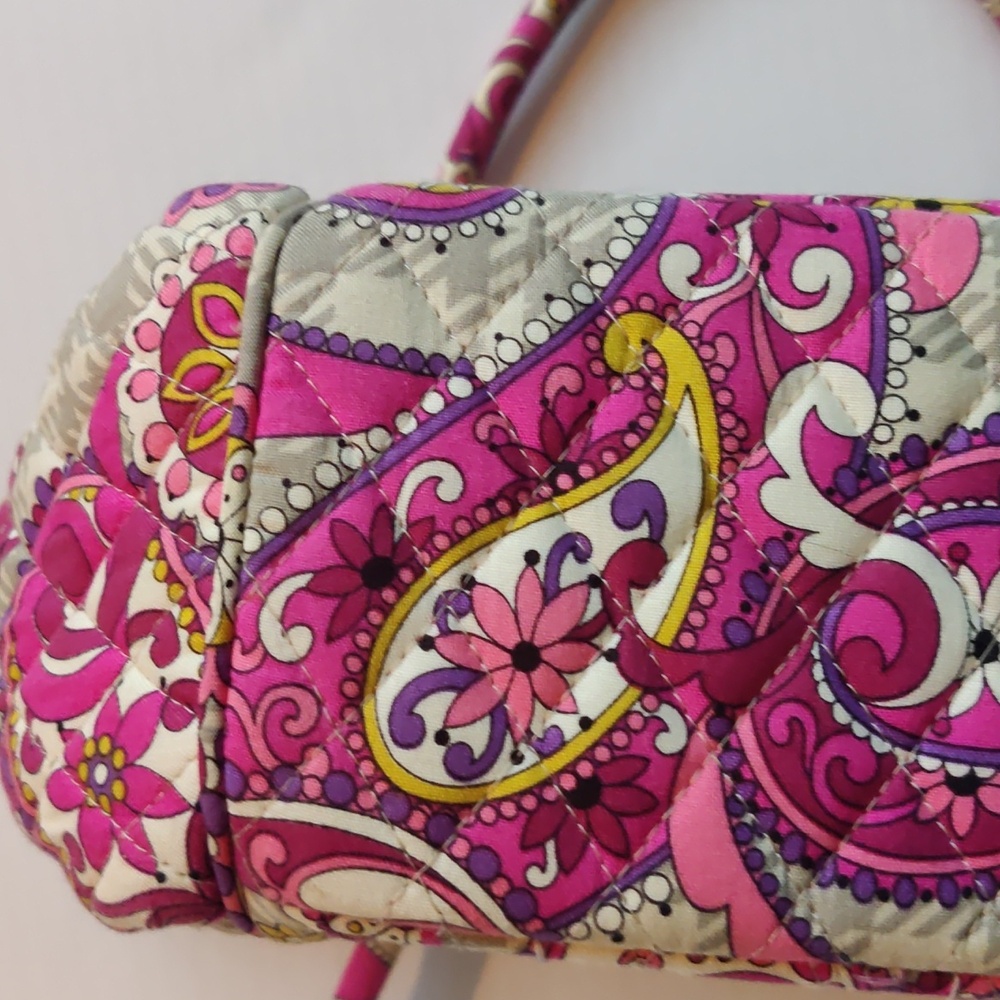 Vera Bradley Double Handle Tote - Paisley Meets Plaid RETIRED EUC - Picture 7 of 8
